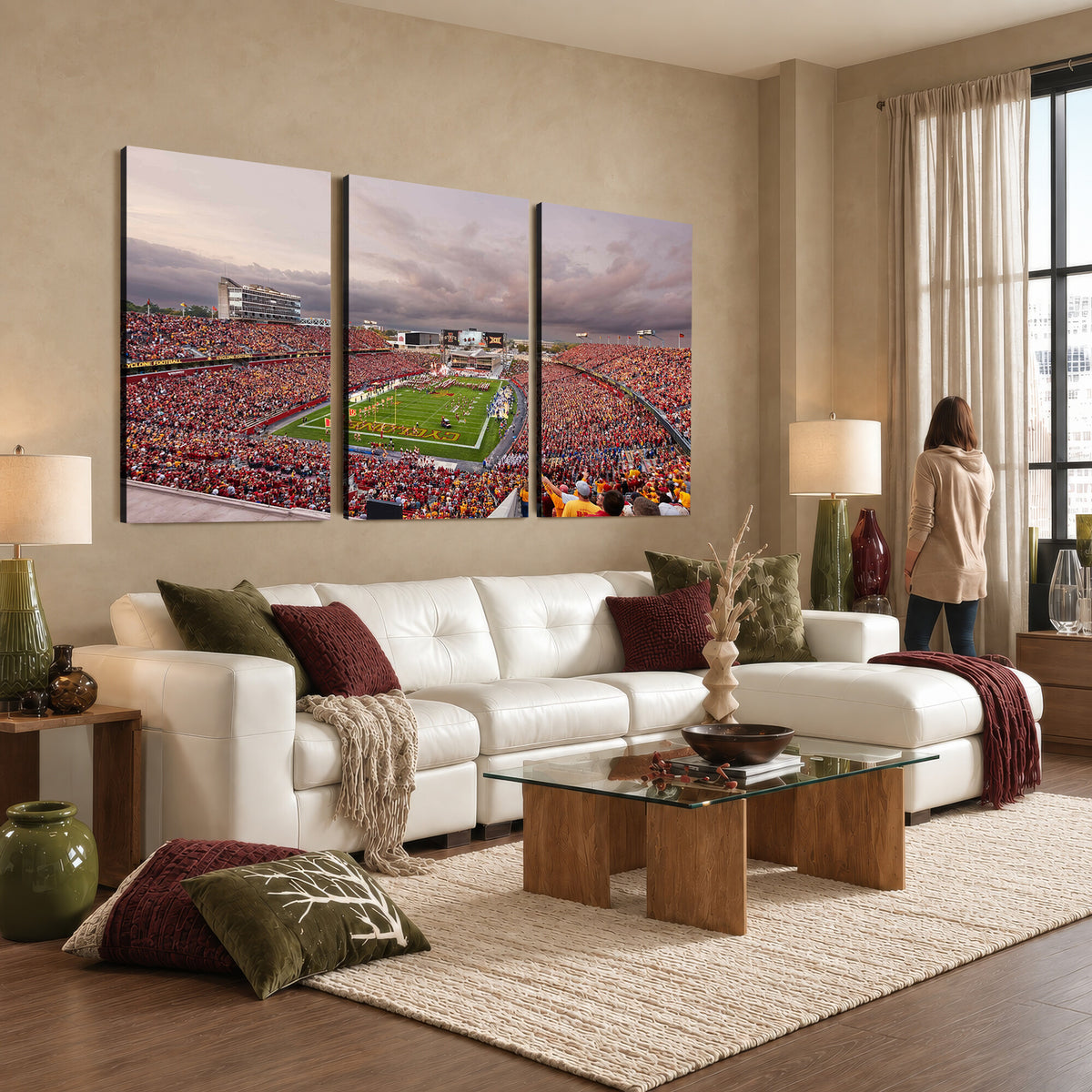 50373-MGV-CV-36X24 - Iowa State University Cyclones Football Team Print, Ames