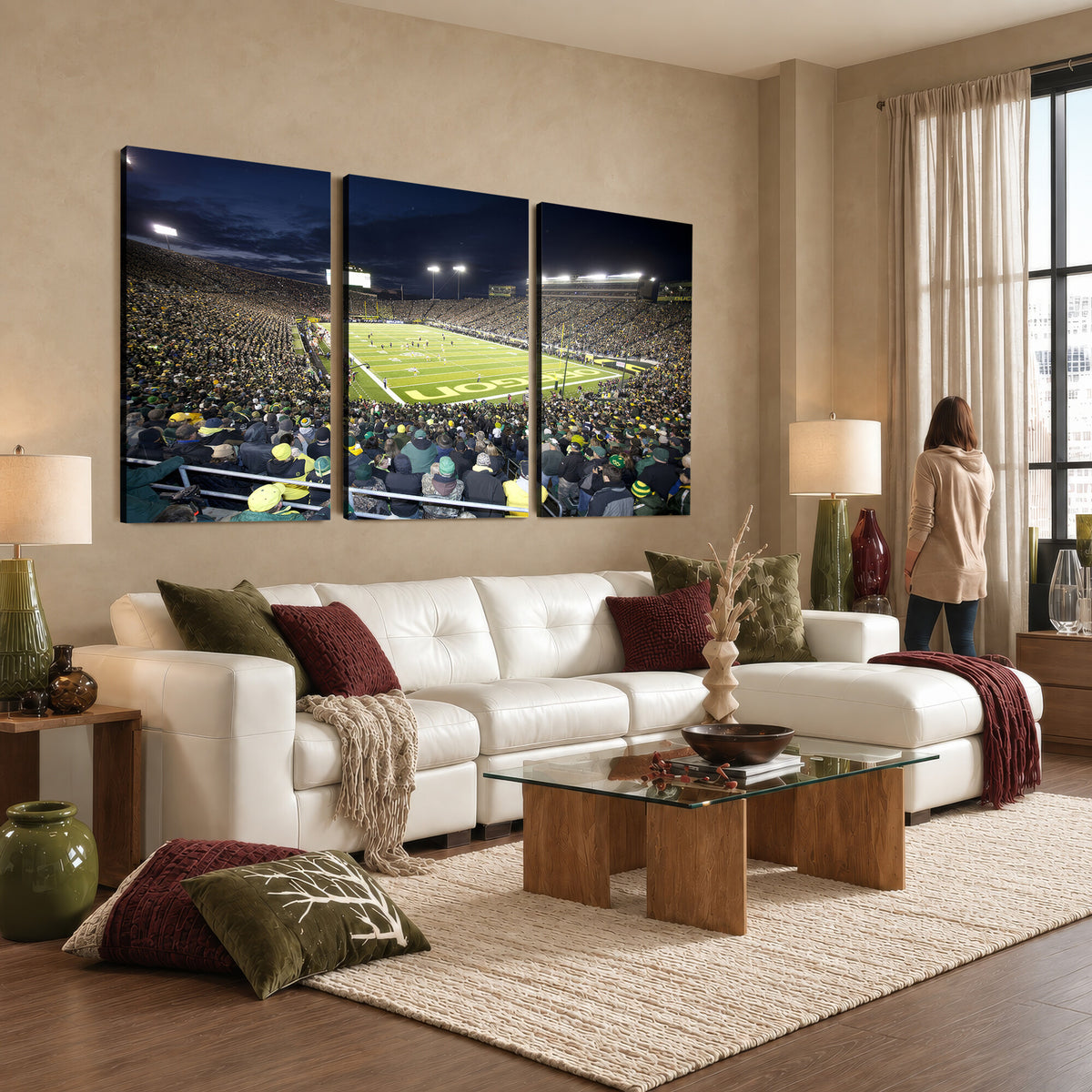 48756-MGV-CV-36X24 - University of Oregon Ducks Football Team Print, Eugene