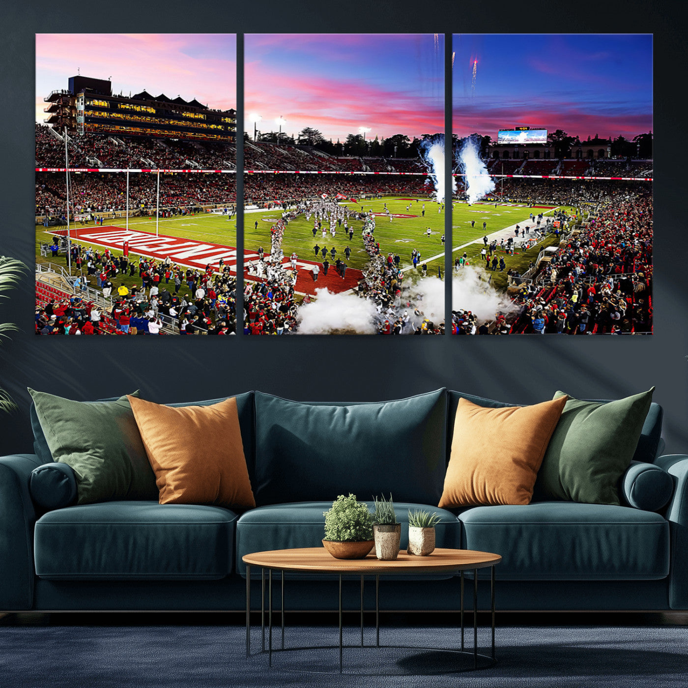 MGV-CV-60X30-3P - Stanford University Cardinal Football Team Print - Stanford Stadium Wall Art Canvas Print