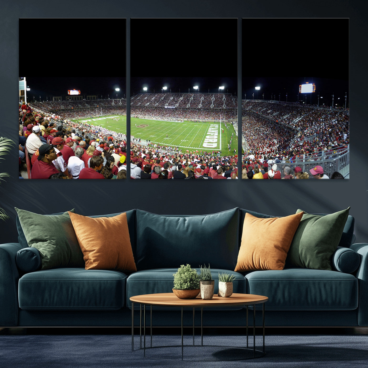 MGV-CV-60X30-3P - Stanford University Cardinal Football Team Print - Stanford Stadium Wall Art Canvas Print