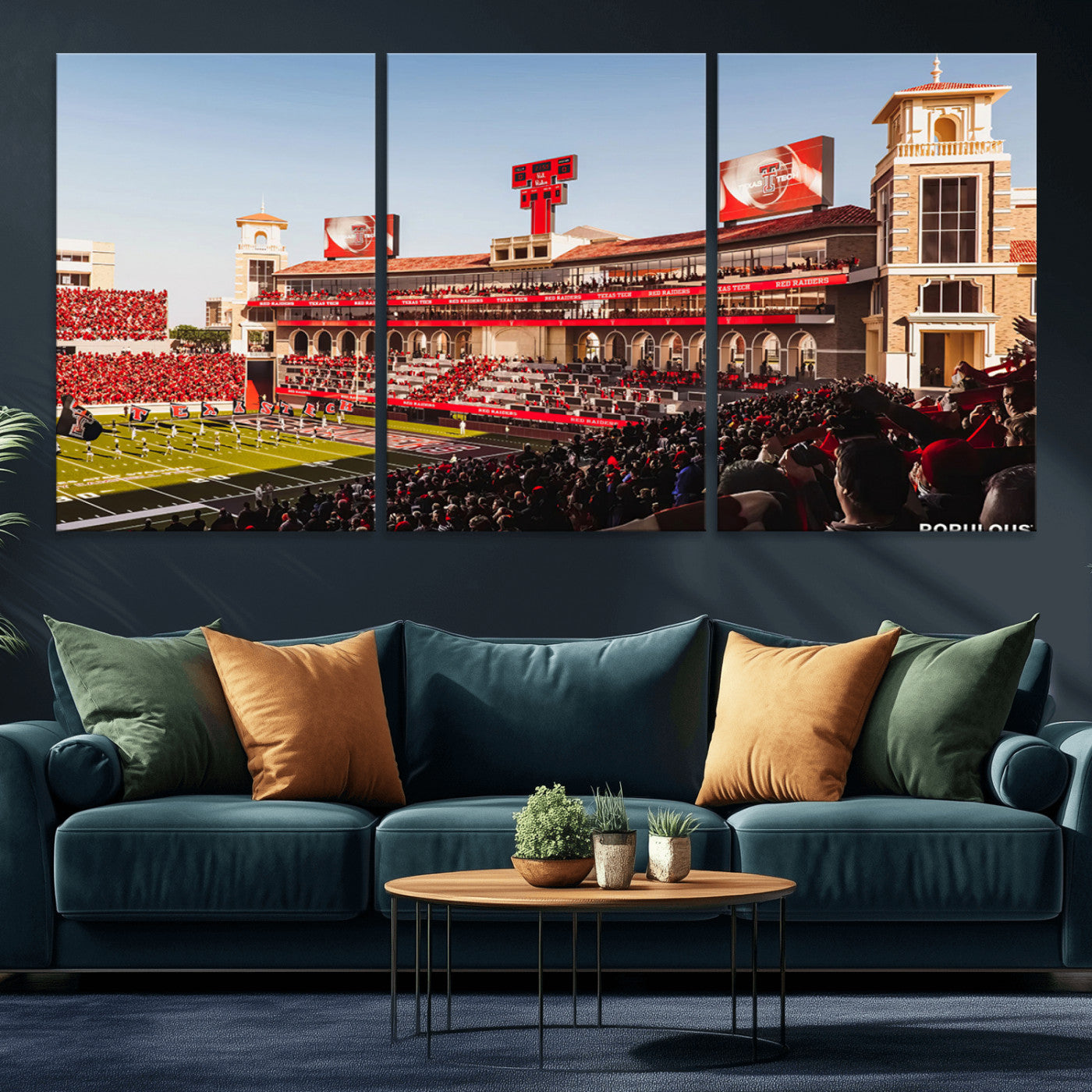 MGV-CV-60X30-3P - Jones AT&T Stadium Texas Tech Red Raiders Wall Art | Large Att Stadium Canvas Print | College