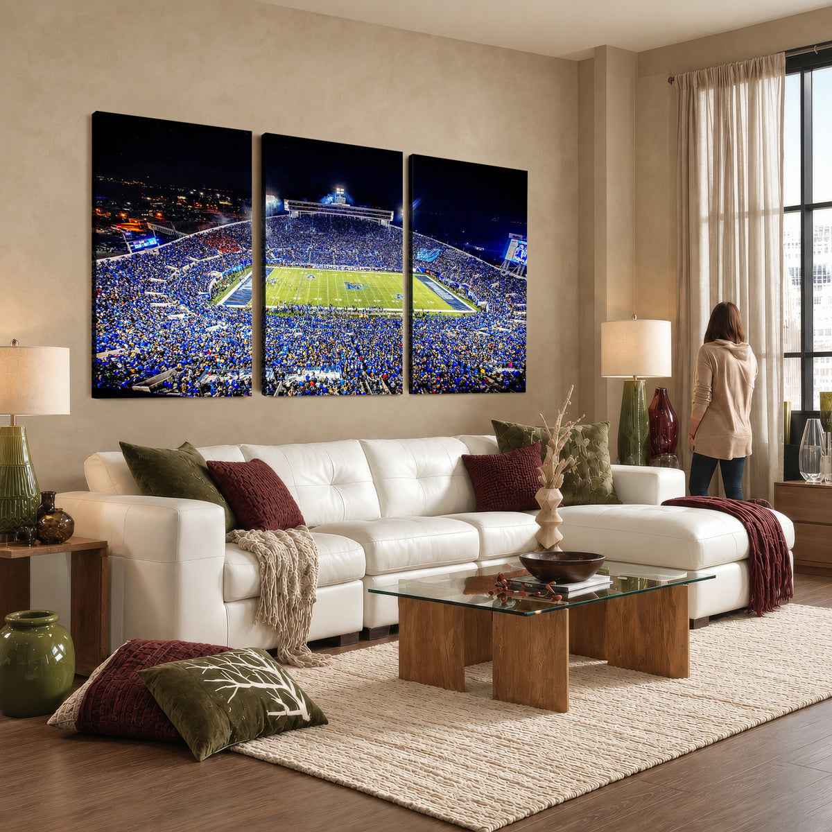 11665-MGV-CV-36X24 - University of Memphis Tigers Football Team Print, Memphis