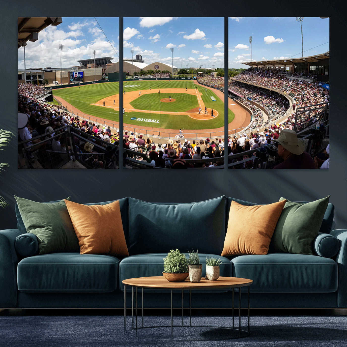 MGV-CV-60X30-3P - The Texas A&M University Aggies Athletics Team Print - College Station Kyle Field Wall Art Canvas