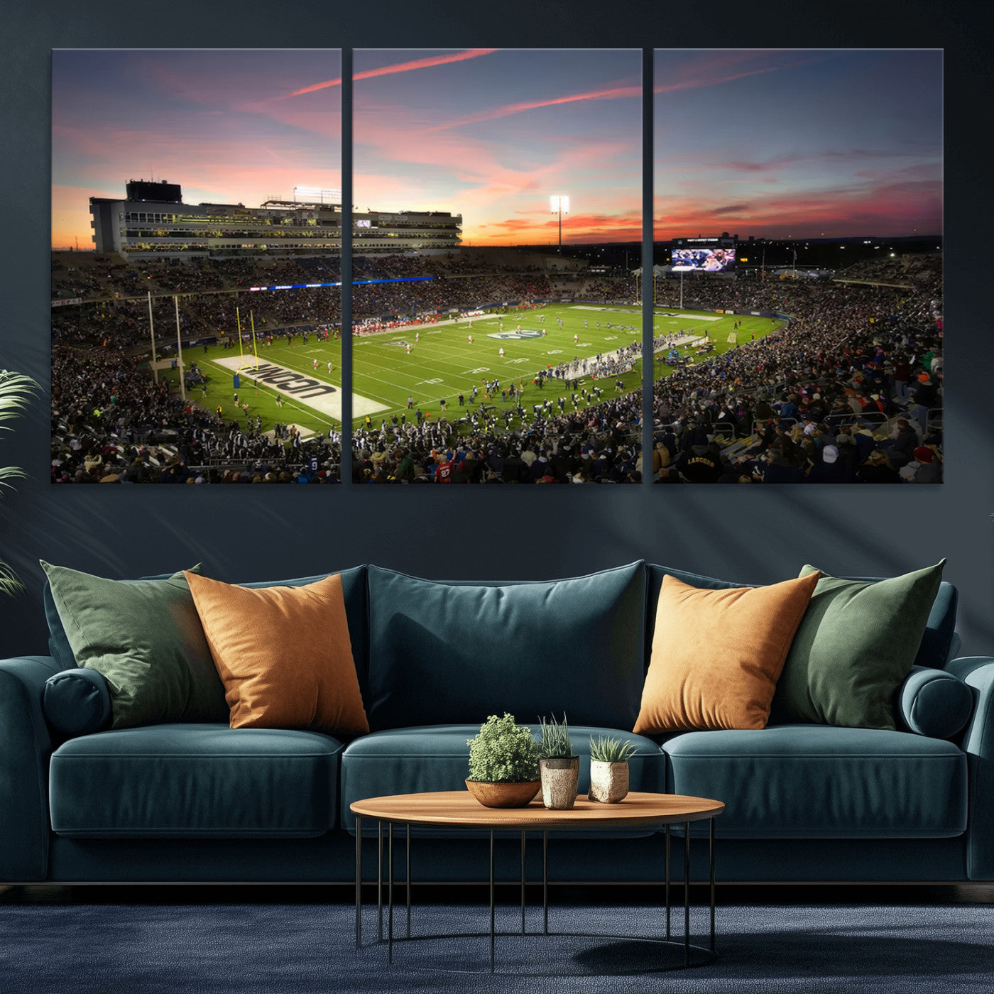 MGV-CV-60X30-3P - The University of Connecticut UCONN Huskies Football Team Print - East Hartford Pratt & Whitney