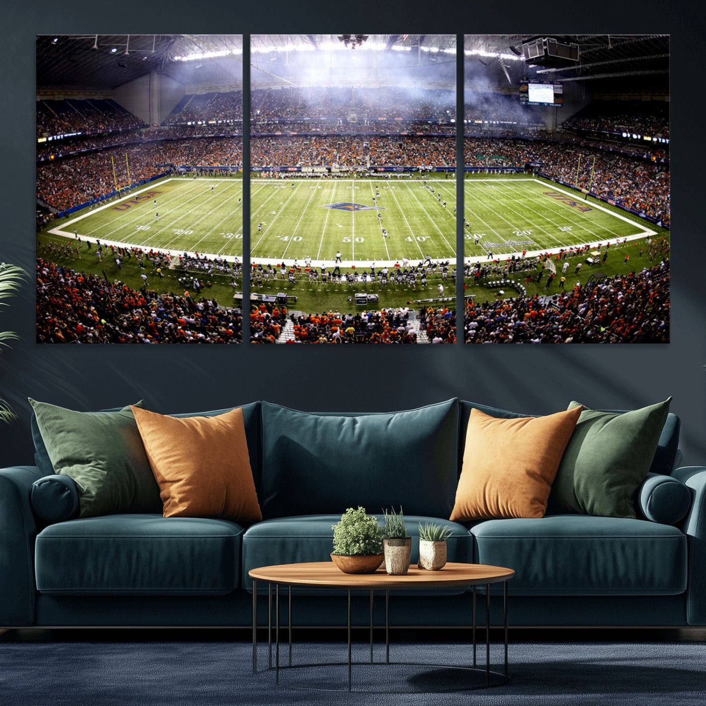 MGV-CV-60X30-3P - The University of Texas at San Antonio Roadrunners Football Team Print - San Antonio Alamodome Wall