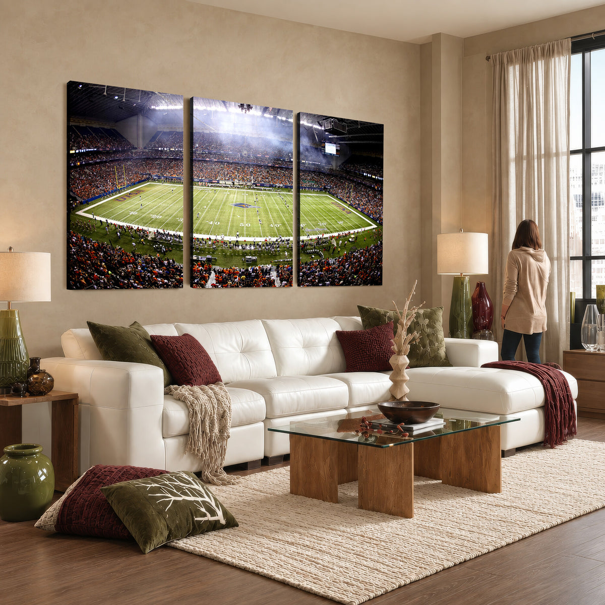 46972-MGV-CV-36X24 - The University of Texas at San Antonio Roadrunners Football Team Print, Framed and Ready to Hang