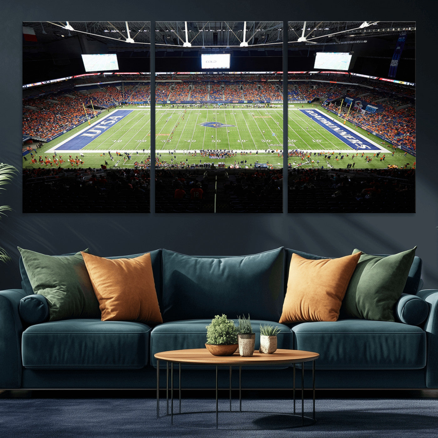 MGV-CV-60X30-3P - The University of Texas at San Antonio Roadrunners Football Team Print - San Antonio Alamodome Wall
