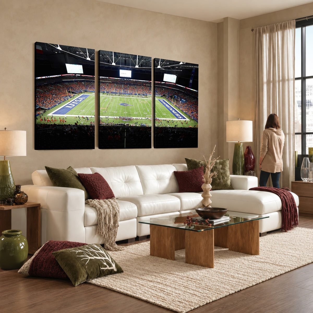 98617-MGV-CV-36X24 - The University of Texas at San Antonio Roadrunners Football Team Print, San Antonio Alamodome