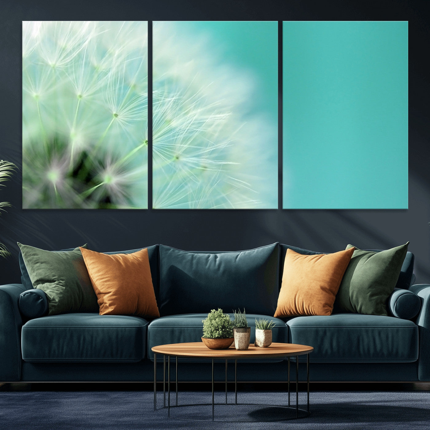 26056-MGV-CV-36X24-DANDELION Flower Wall Art Canvas Print, Canvas Dandelion Floral Wall Art