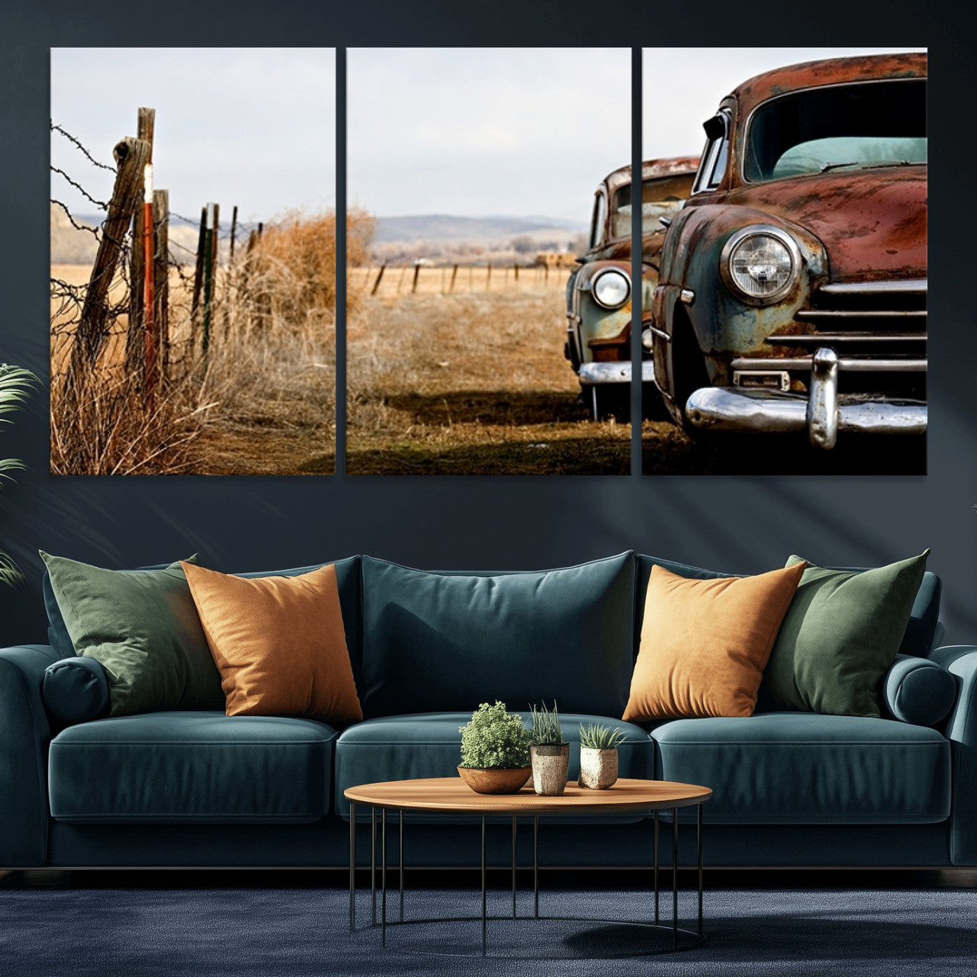 33308-MGV-CV-36X24-Classic Cars Vintage Wall Art Canvas Print