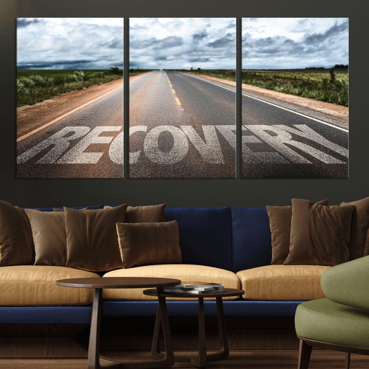 MGV-CV-60X30-3P - Recovery Road Wall Art Canvas Print