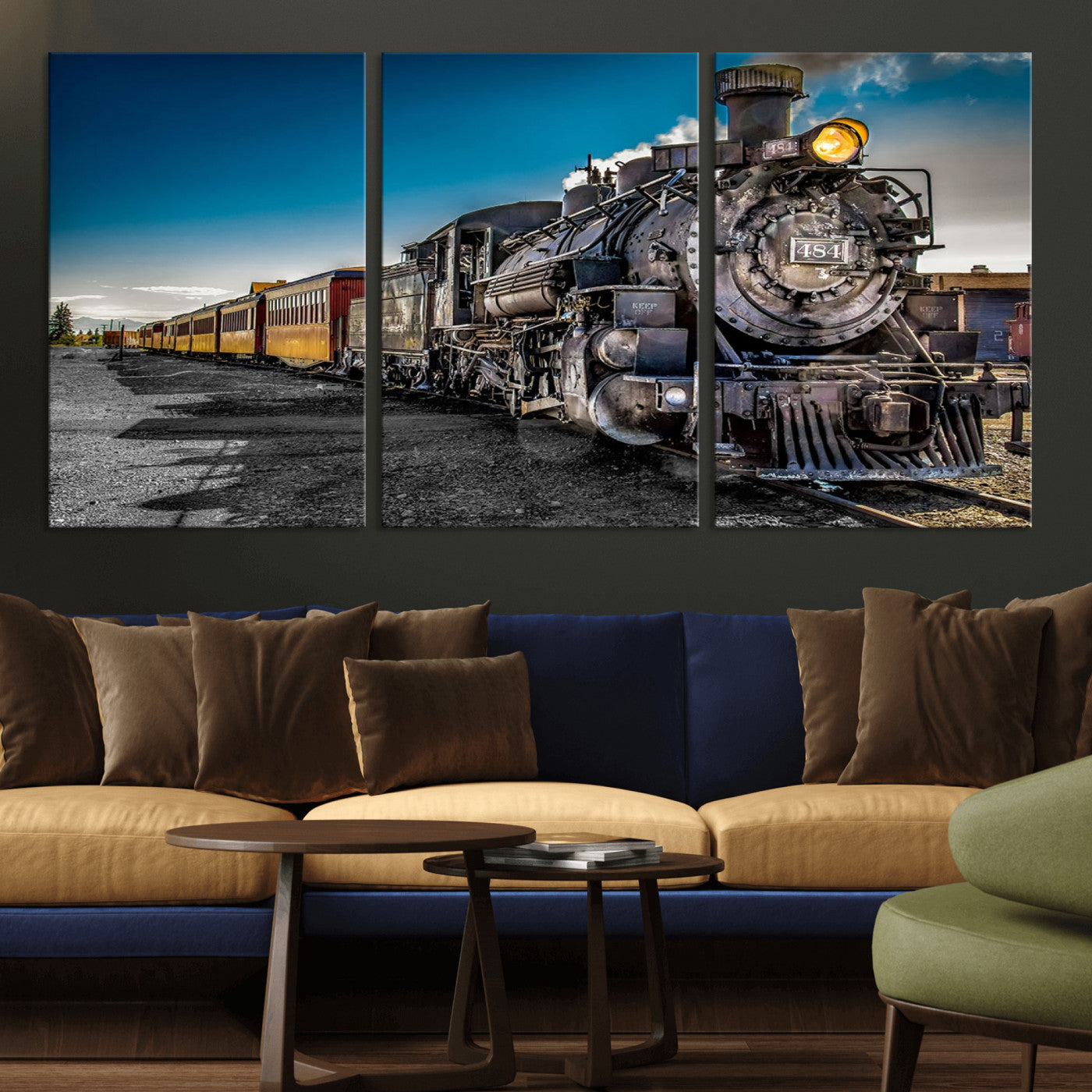 MGV-CV-60X30-3P - Train Wall Art Canvas Print