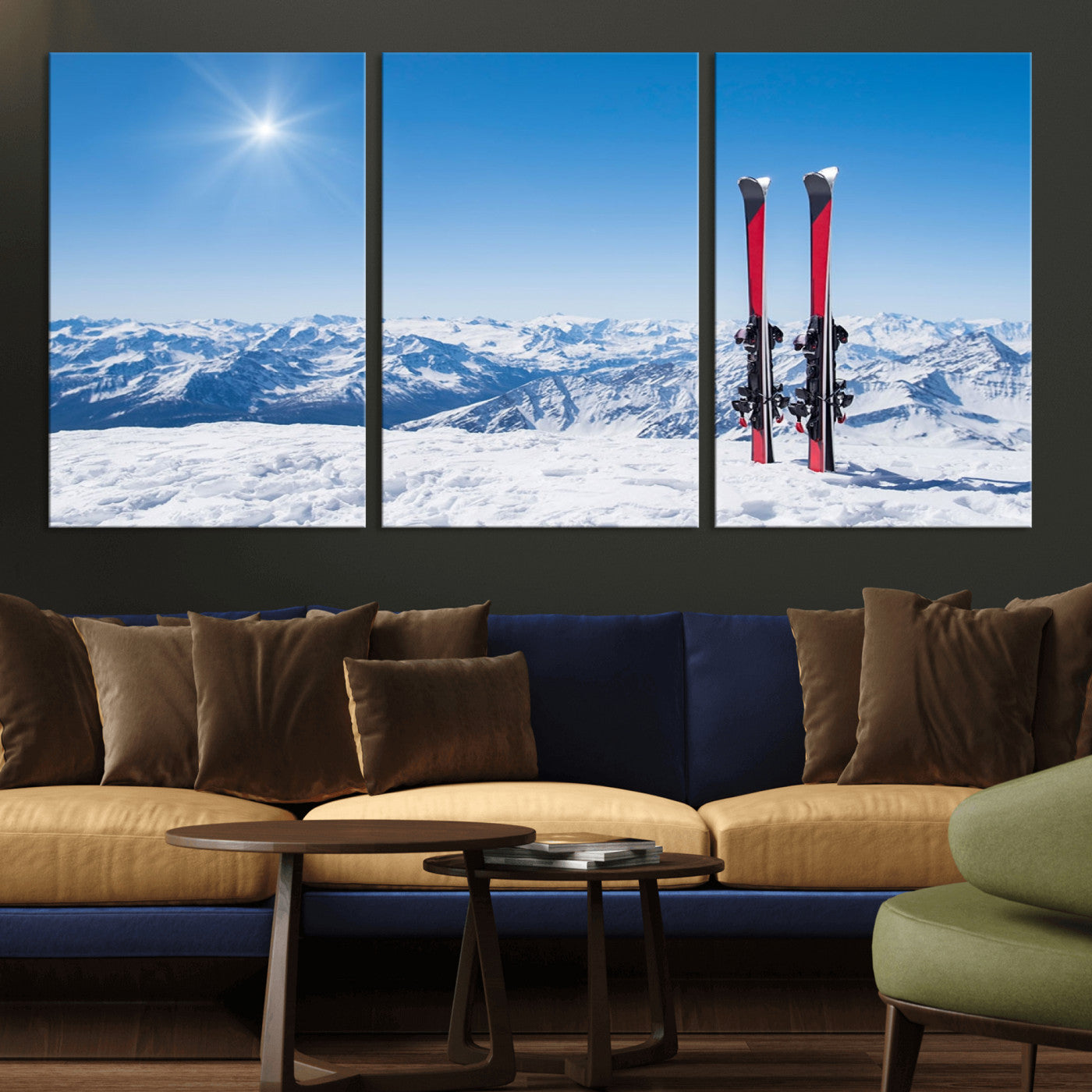 MGV-CV-60X30-3P - Ski Season Snow Wall Art Canvas Print