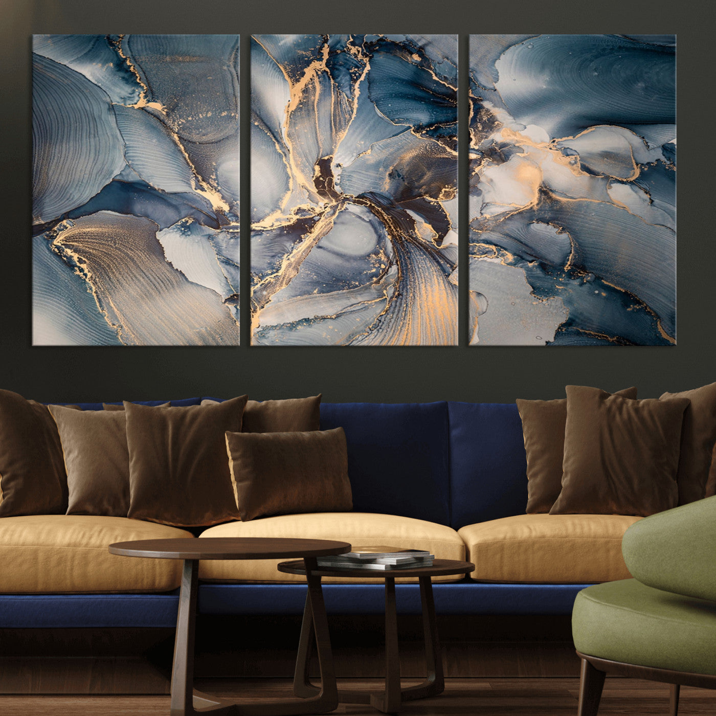 MGV-CV-60X30-3P - Abstract Wall Art Canvas Print for Modern Home Decor