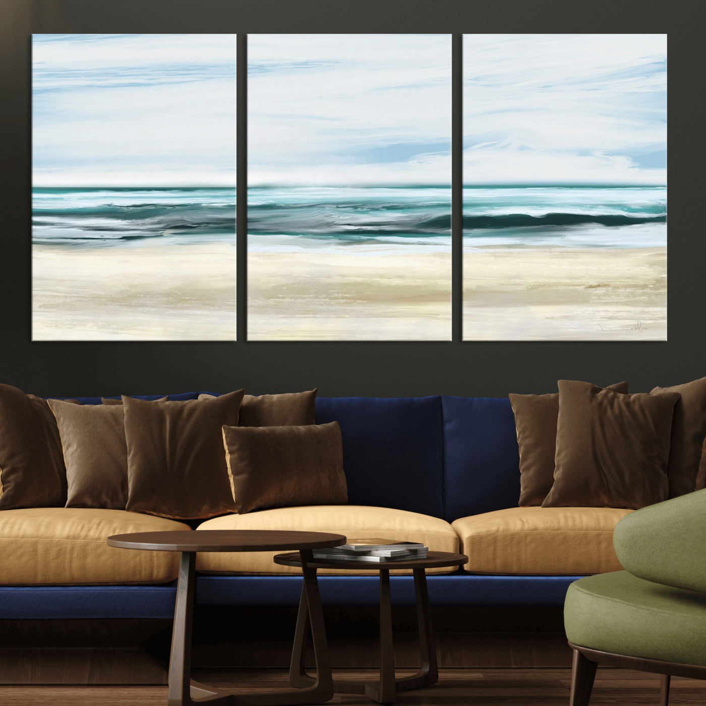 -Ocean Abstract Wall Art Canvas Print