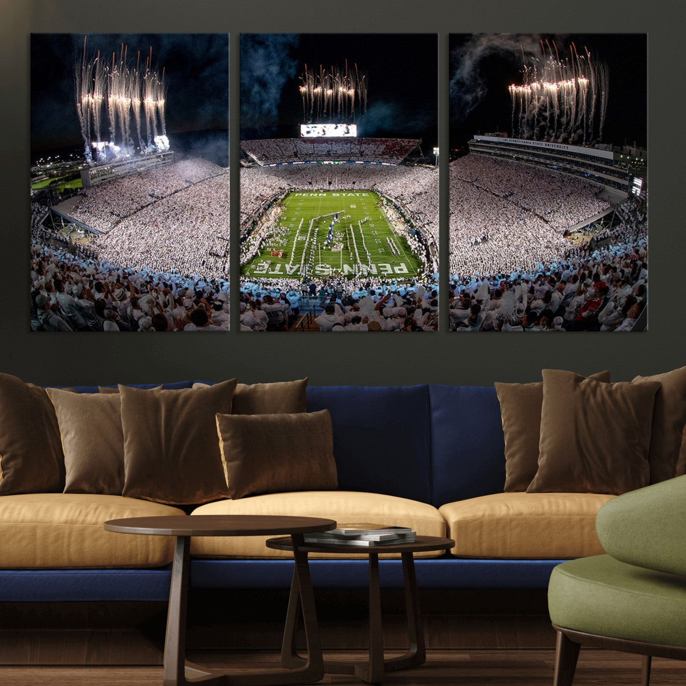 MGV-CV-60X30-3P - Penn Stadium Football Wall Art Canvas Print, Pennsylvania University Football Stadium