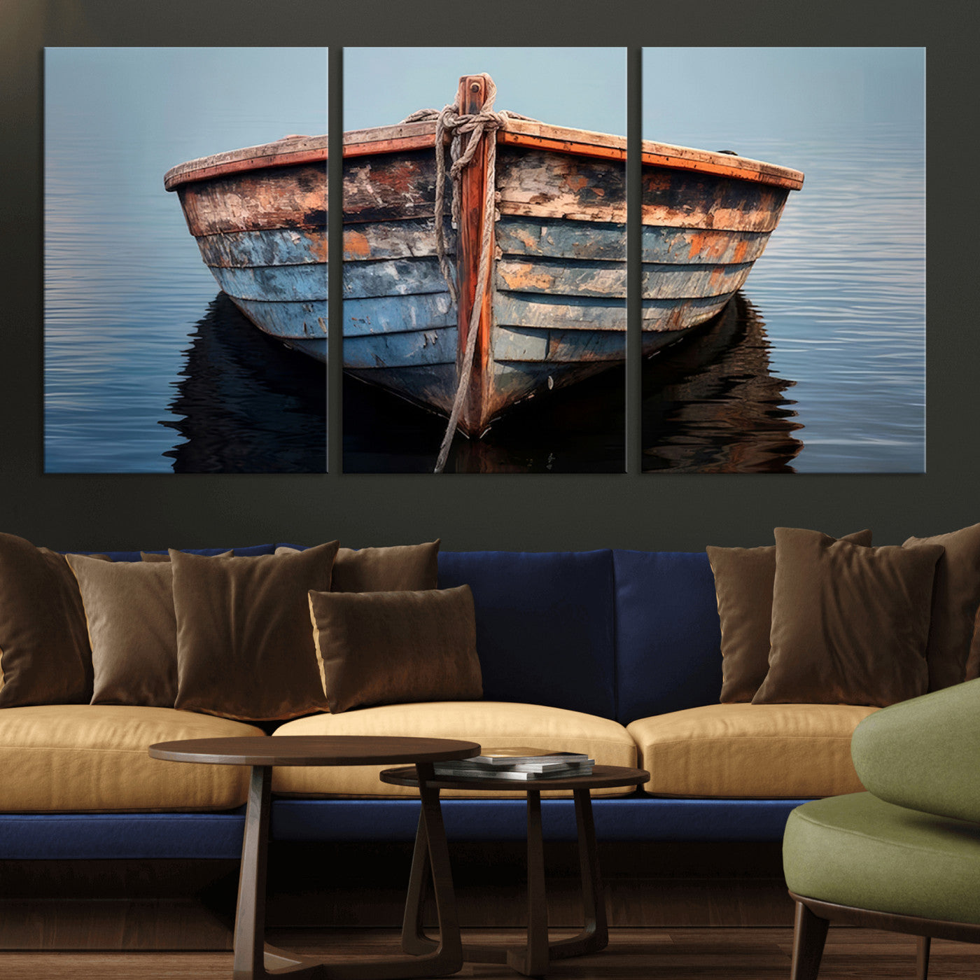 MGV-CV-60X30-3P - Stunning Vintage Boat Canvas Print | Nautical Wall