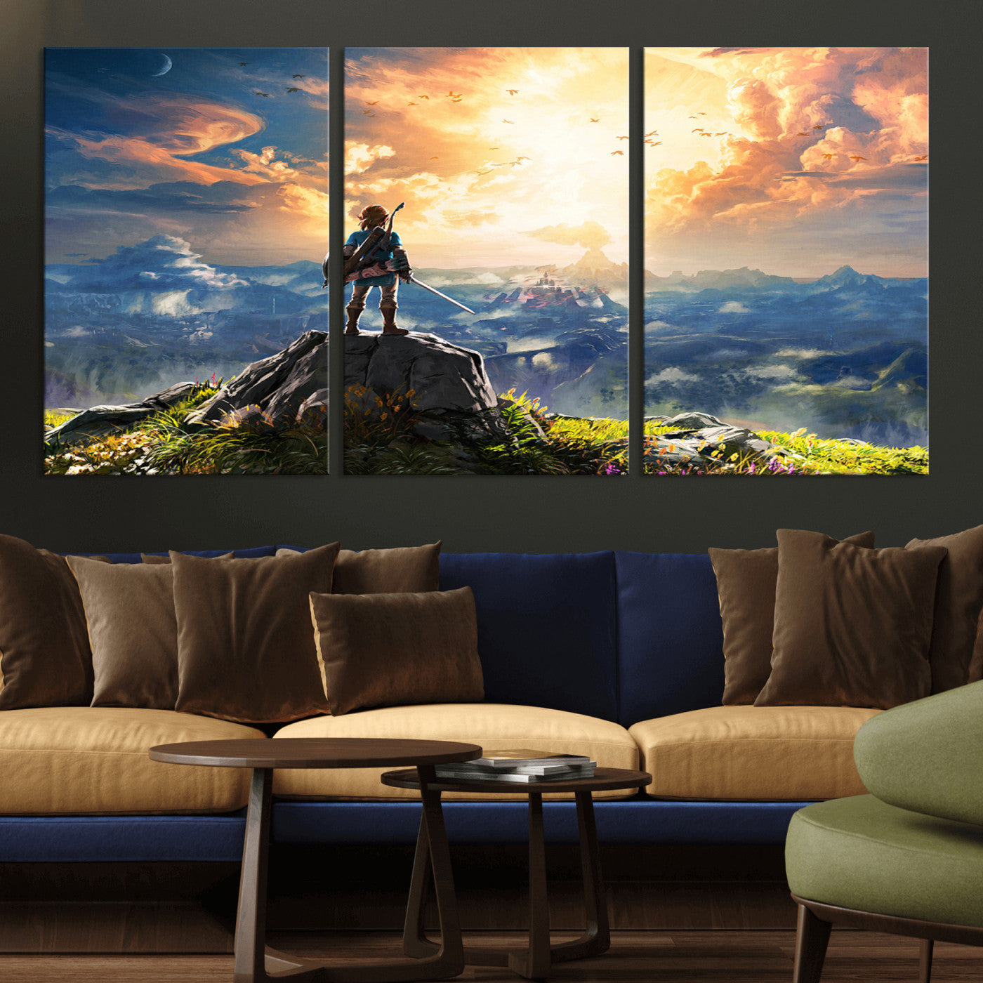 MGV-CV-60X30-3P - Legend of Zelda Breath of the Wild Game Wall Art Canvas, Legend of Zelda Canvas Print