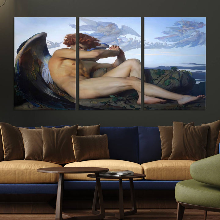 Fallen Angel Wall Art Canvas Print displayed above.