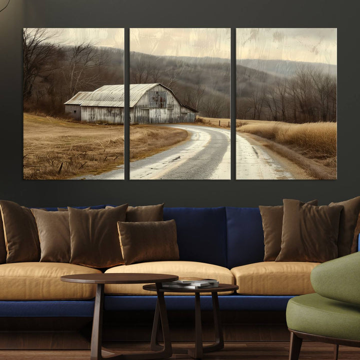 Vintage Barn for Farmhouse Wall Decor Canvas Print