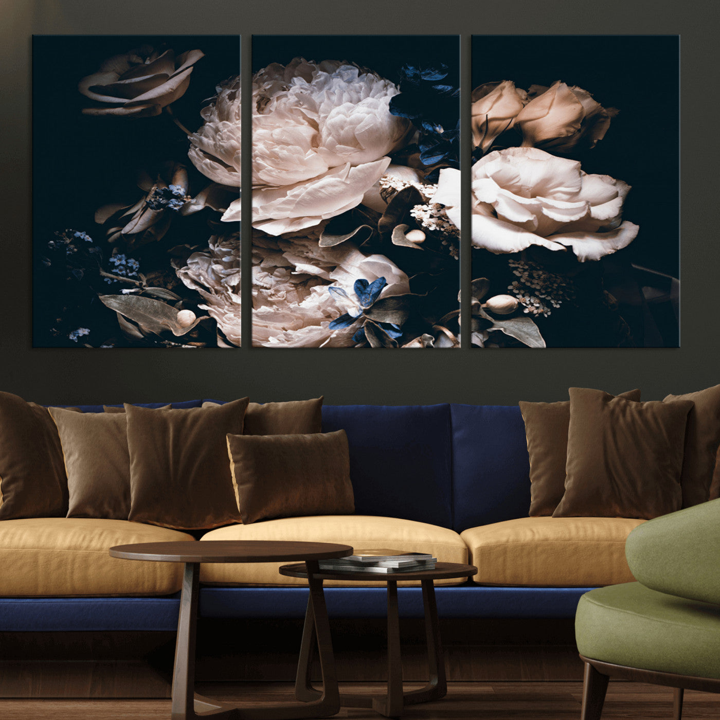 MGV-CV-60X30-3P - Pink Peonies Flowers Large Canvas Art Print