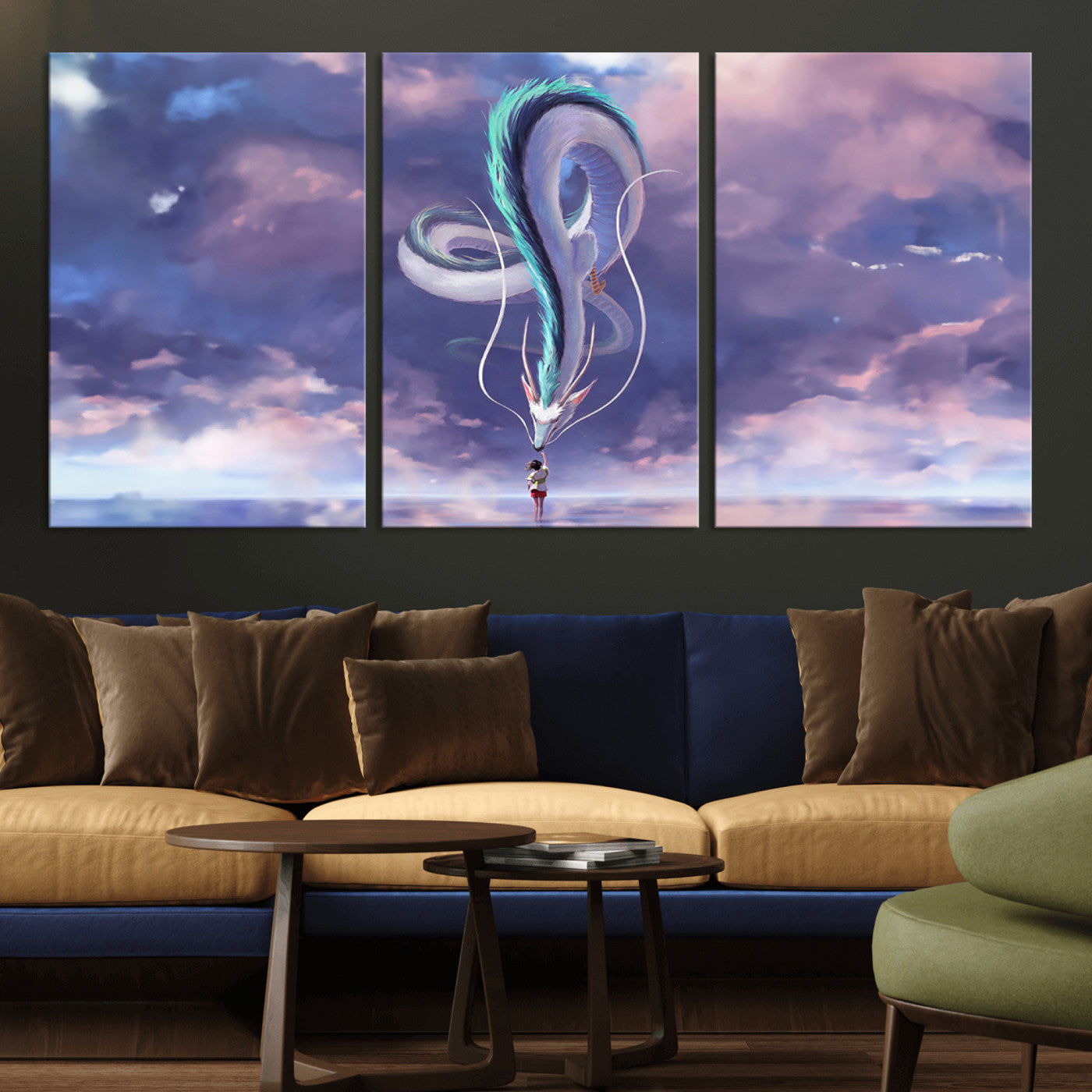 MGV-CV-60X30-3P - Spirited Away Haku and Chihiro Poster - Anime Lover - Hayao Miyazaki - Studio Ghibli Poster - Anime