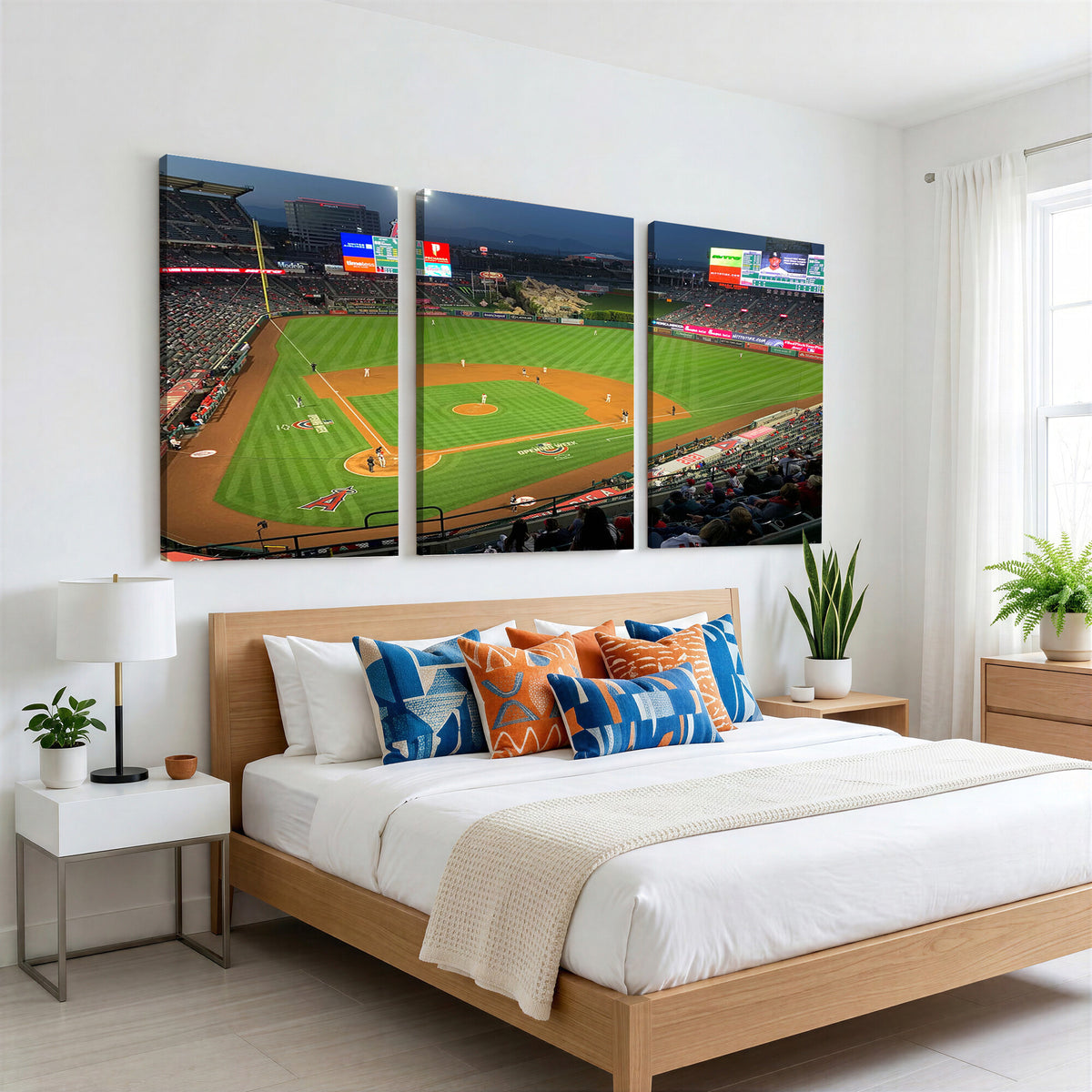 93707-MGV-CV-36X24 - Angel Stadium Aerial Canvas Print | Los Angeles Angels Baseball