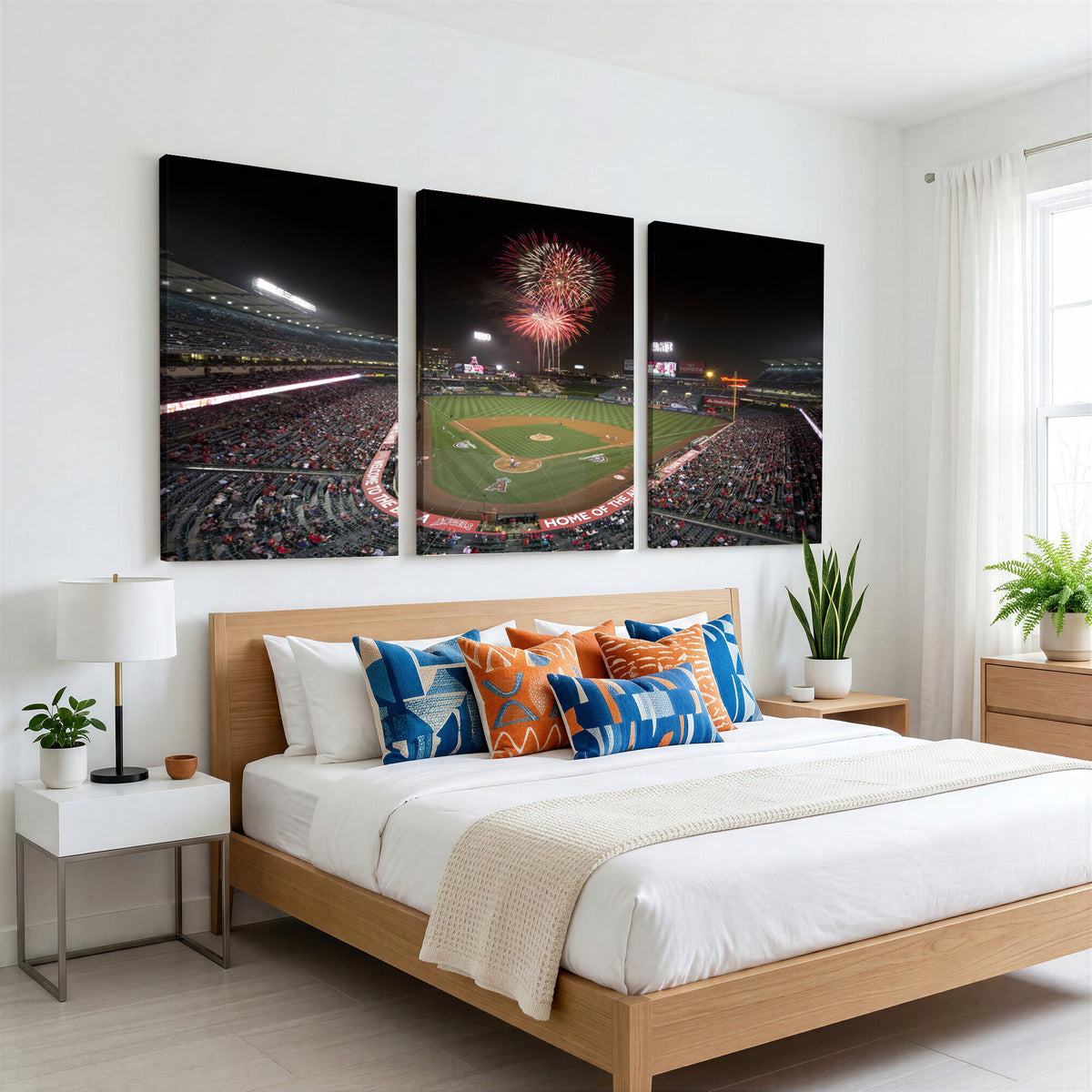 63592-MGV-CV-36X24 - Angel Stadium in Los Angeles Stadium Wall Art Canvas Print