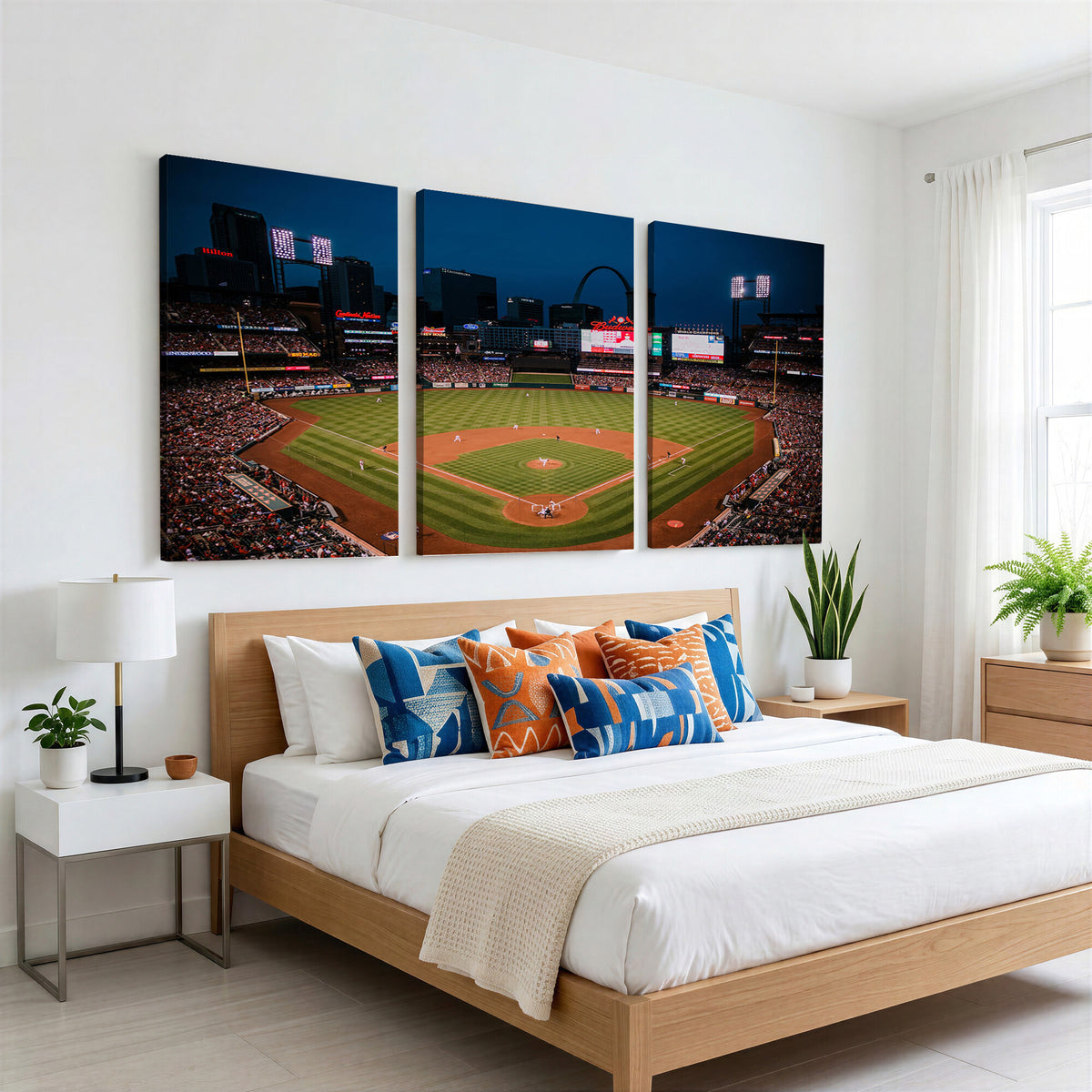38612-MGV-CV-36X24 - St. Louis Cardinals Baseball Team Print - Busch Stadium Wall Art