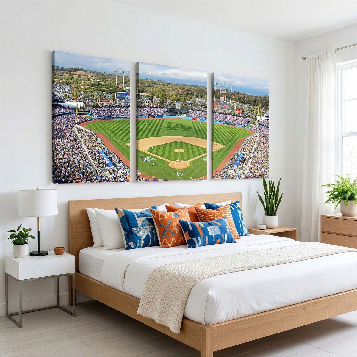 34760-MGV-CV-36X24 - Citi Field Wall Art Print | 3-Panel New York Mets Baseball Stadium Canvas Print