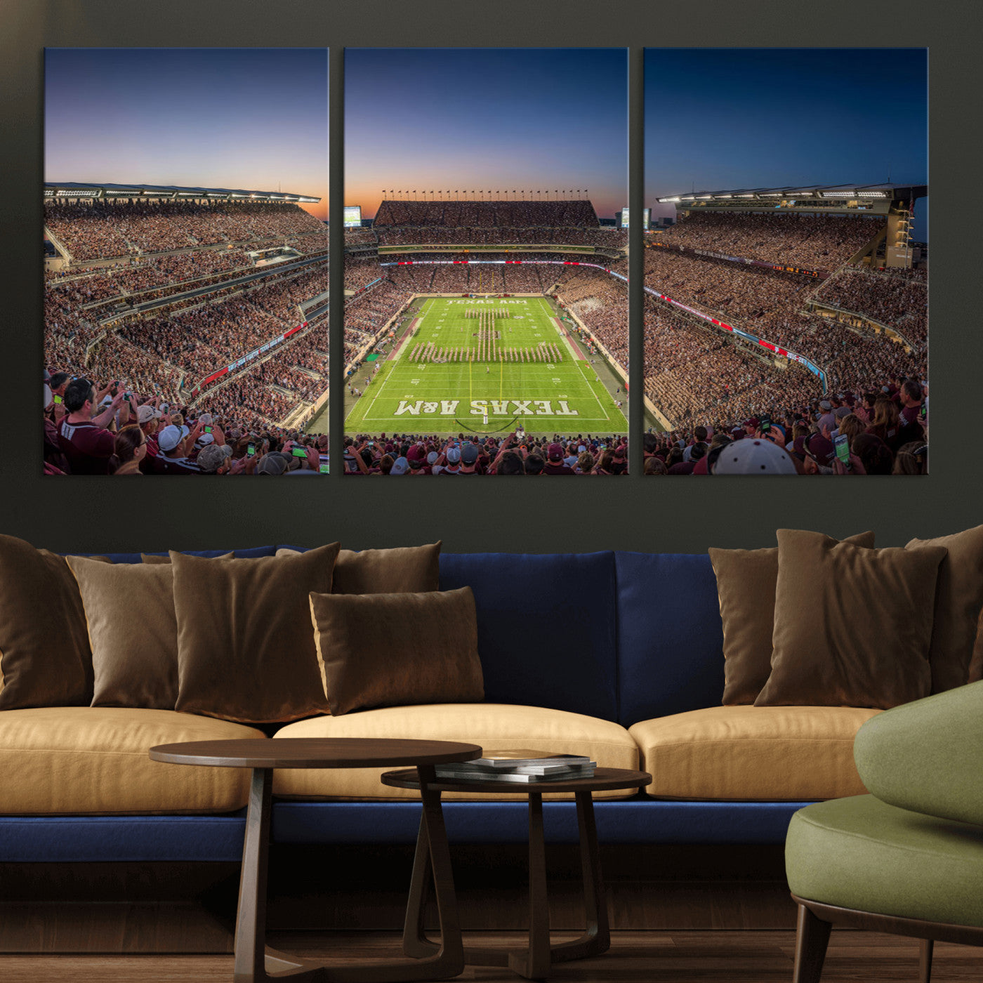 MGV-CV-60X30-3P - Kyle Field Wall Art Print | Large Texas A&M Aggies Football Canvas Print for Sports Enthusiasts | Framed, Ready-to-Hang Stadium Decor