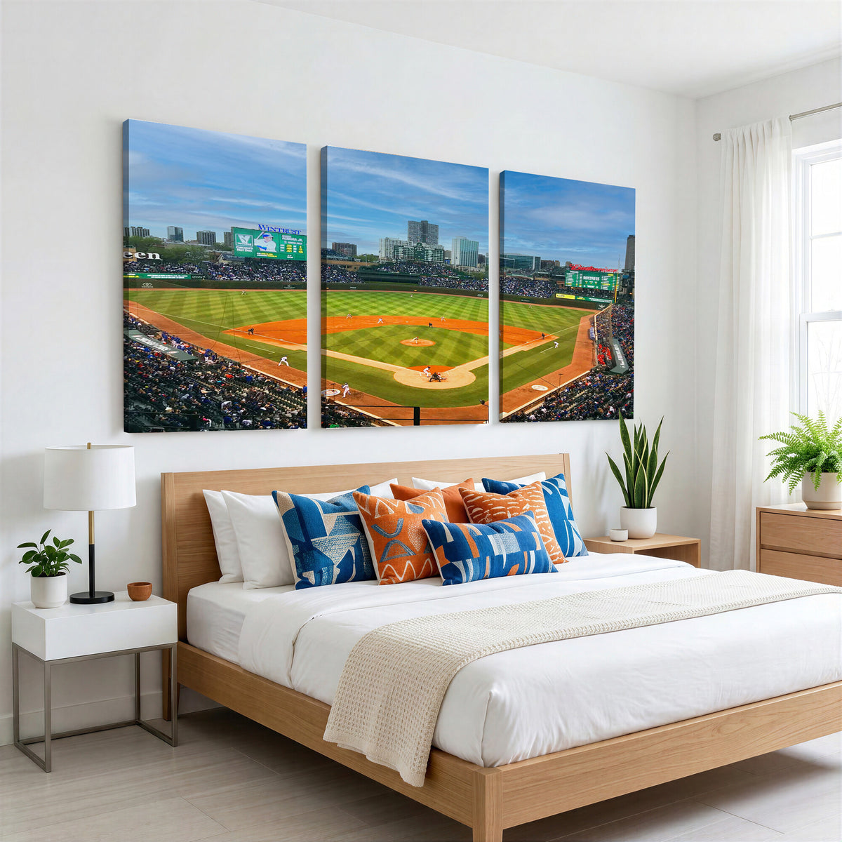 86839-MGV-CV-36X24 - Wrigley Field Chicago Cubs Panoramic Canvas Print