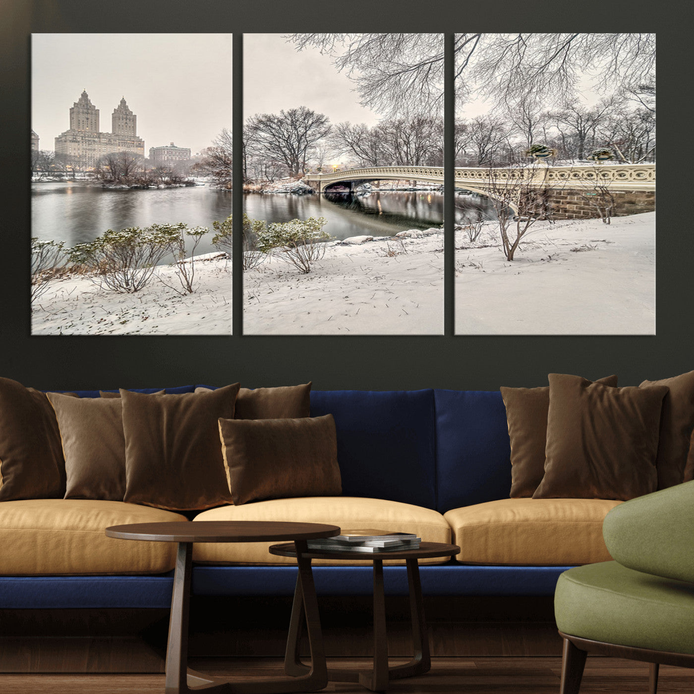 MGV-CV-60X30-3P - The Bow Bridge in Central Park Canvas, The Bow Bridge Canvas Print