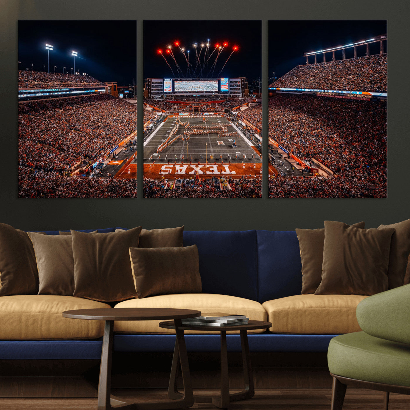 MGV-CV-60X30-3P - Texas Memorial Stadium Wall Art Canvas Print