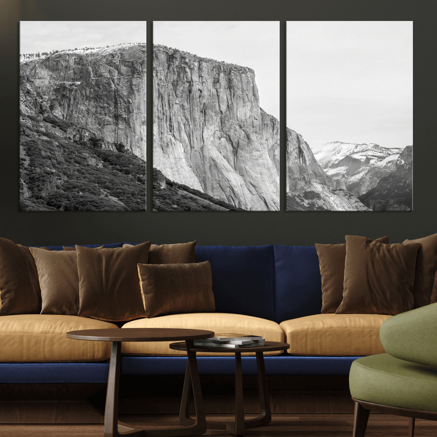 39393420-MGV-CV-36X24 - El Capitan Yosemite Mountain Wall Art – Yosemite Cliff Canvas Print, Rugged Terrain and Timeless Wilderness Decor for Office, Living Room or Cabin