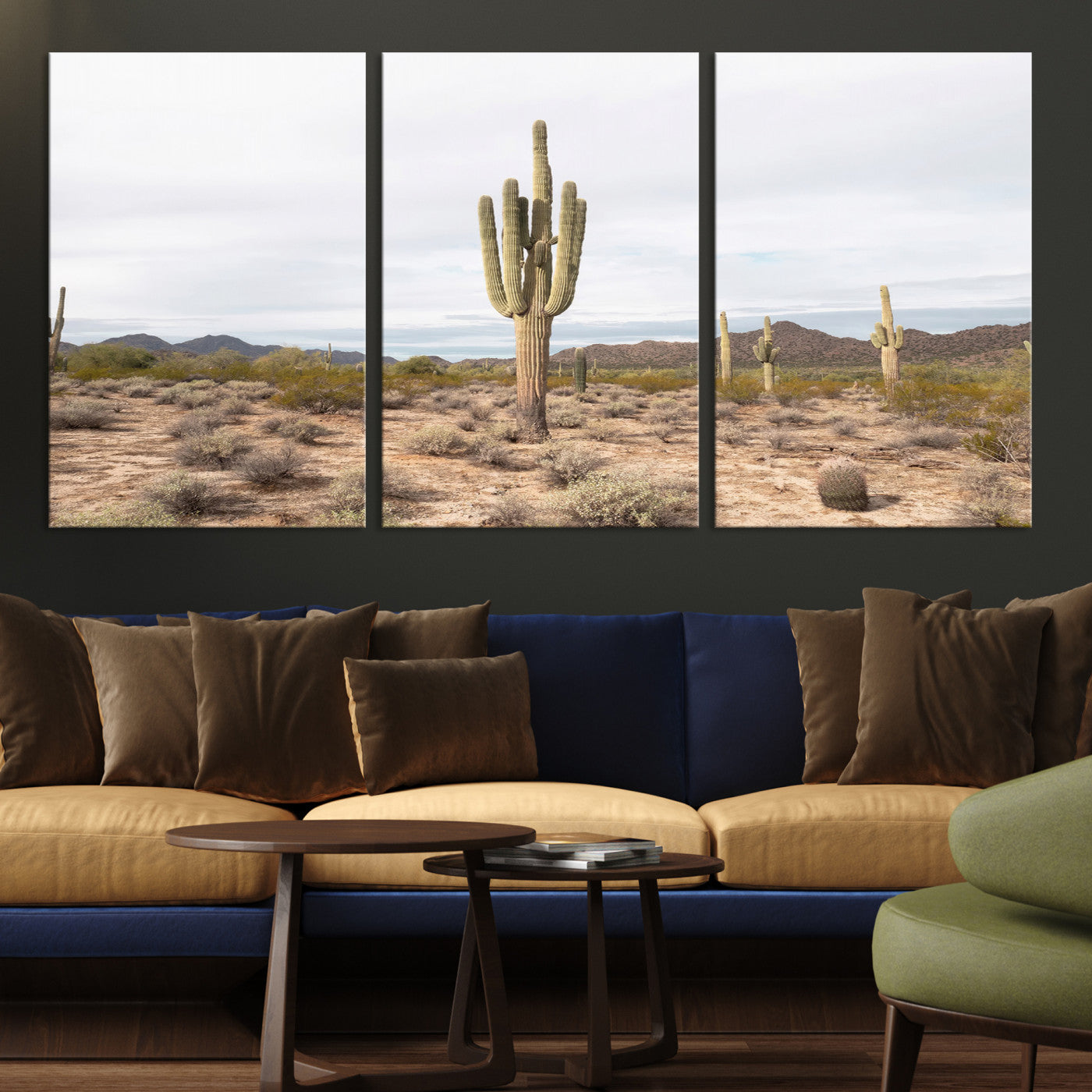 96147924-MGV-CV-36X24-Saguaro Cactus Wall Art Canvas Print, Framed Desert Art Picture Print, Minimalism Perfect Boho Decor, Framed Saguaro Cactus Canvas
