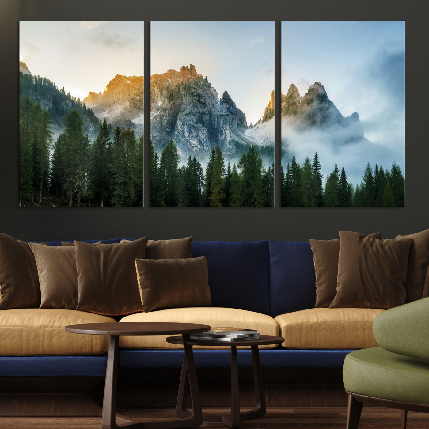21145440-MGV-CV-36X24-Wilderness Wall Art - Framed Nature Landscape Decor, Mountain Wall Art Canvas Print, Framed Nature Landscape Decor Art