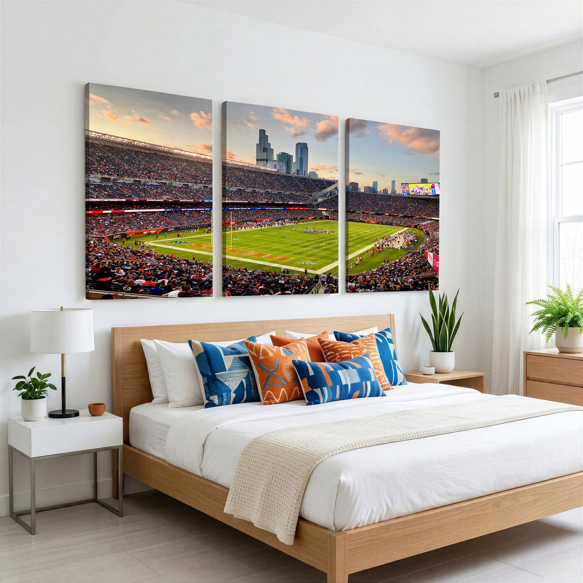 55377093-PAN-FL-20X10 - Chicago Bears Soldiers Field Wall Art Canvas Print, Man Cave Wall Decor