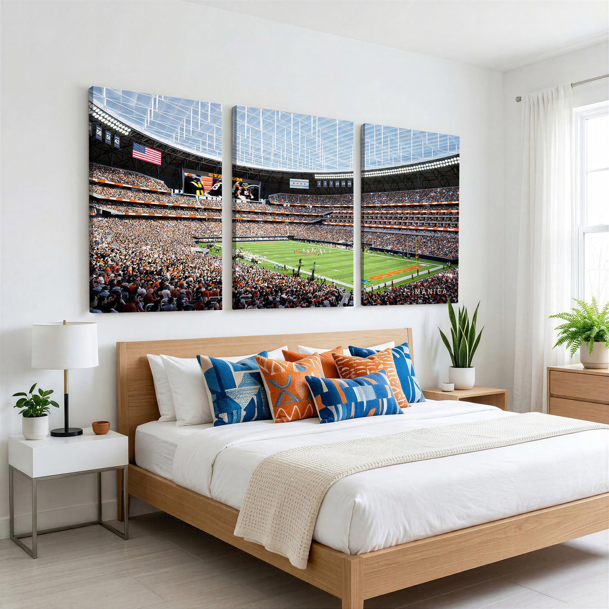 32530647-PAN-FL-20X10 - Chicago Bears Soldiers Field Wall Art Canvas Print, Framed and Ready to Hang