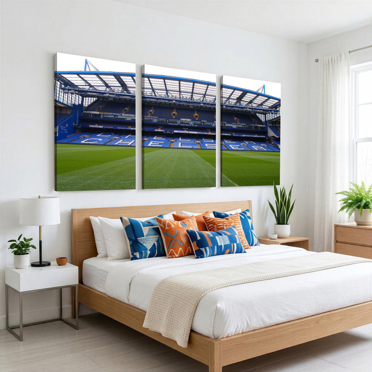38616413CHELSA-MGV-CV-36X24 - Stamford Bridge Chelsea Football Stadium Canvas Wall Art