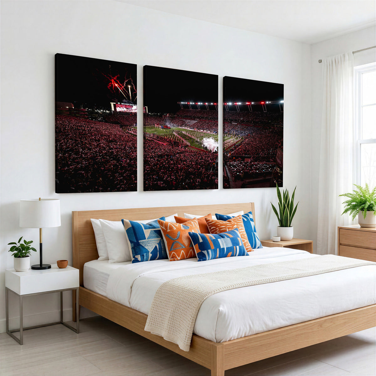 60690191-MGV-CV-36X24 - William Brice Stadium Wall Art Print, Baseball Game Room