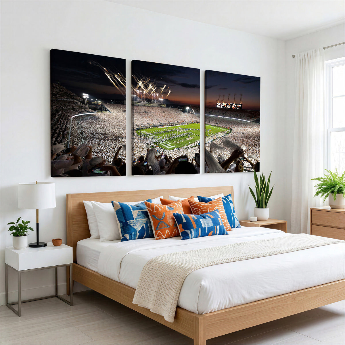 26666-MGV-CV-36X24 - Penn State Stadium Wall Art Canvas Print, White Out