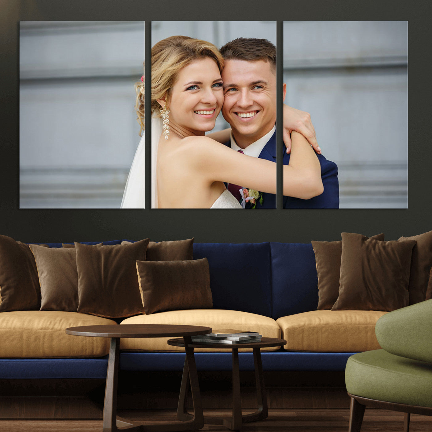 MGV-CV-60X30-3P - Create Your Own Photo Framed Canvas Print - Custom Personalized Wall Art Print for Gift
