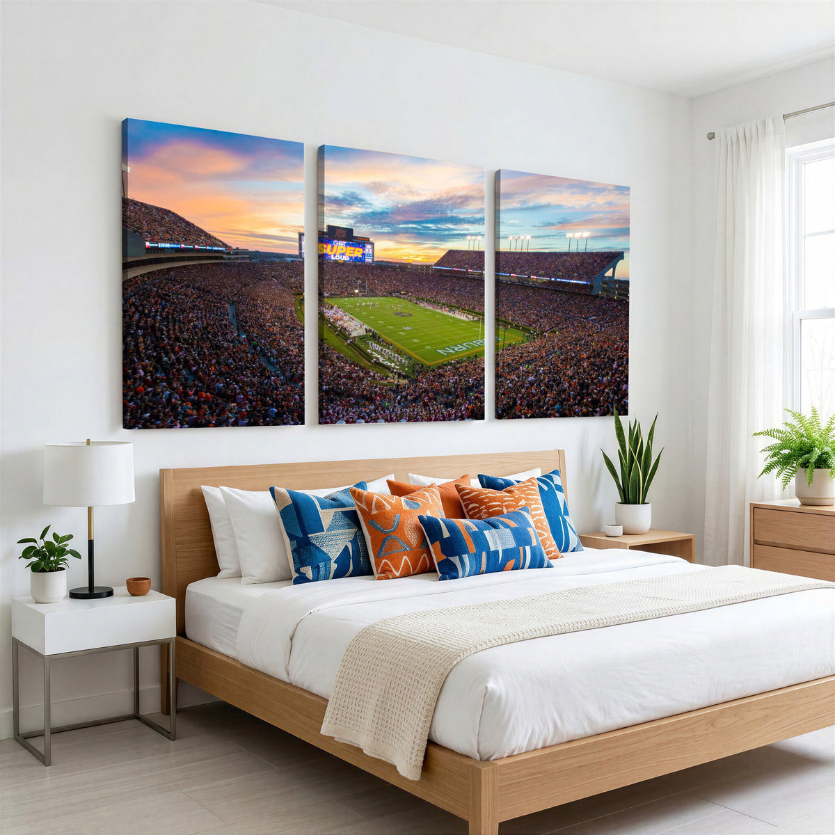 29755746-MGV-CV-36X24 - Jordan-Hare Stadium Wall Art Canvas Print, Football Stadium