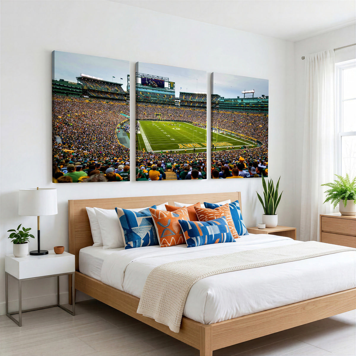GBP101-MGV-CV-36X24 - Green Bay Packers Lambeau Field Stadium Wall Art Canvas Print