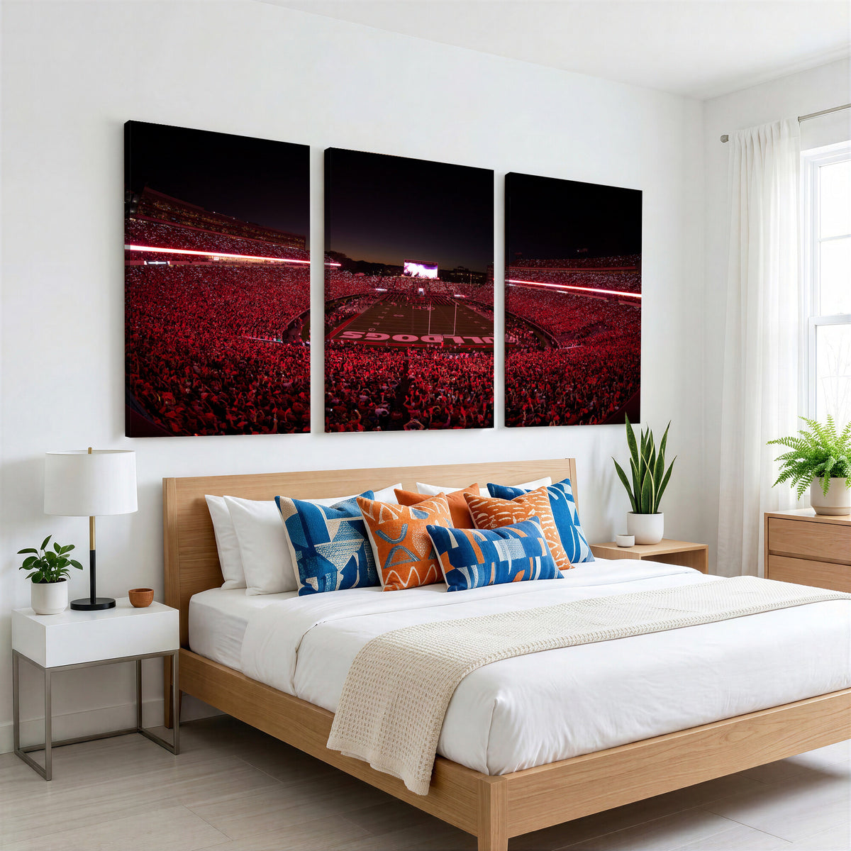 76277124-MGV-CV-36X24 - Sanford Stadium Wall Art Canvas Print – Georgia Bulldogs Football Artwork Print for Home, Office, and Sports Room Decor