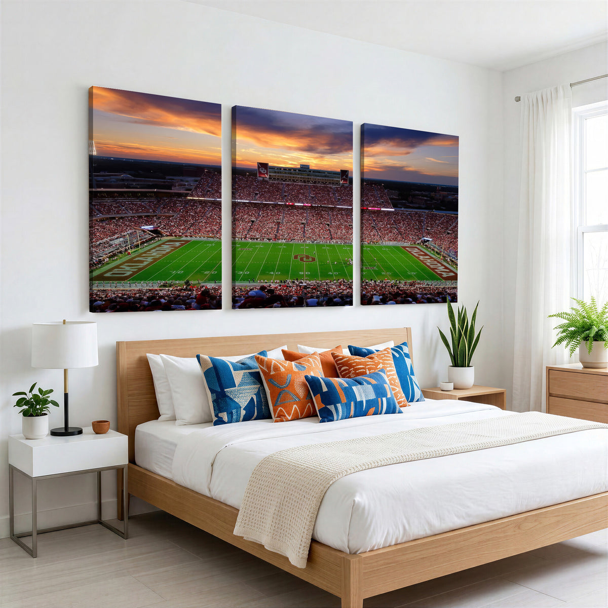 51457497-MGV-CV-36X24 - Oklahoma Sooners Stadium Wall Art Canvas Print, College Football Decor