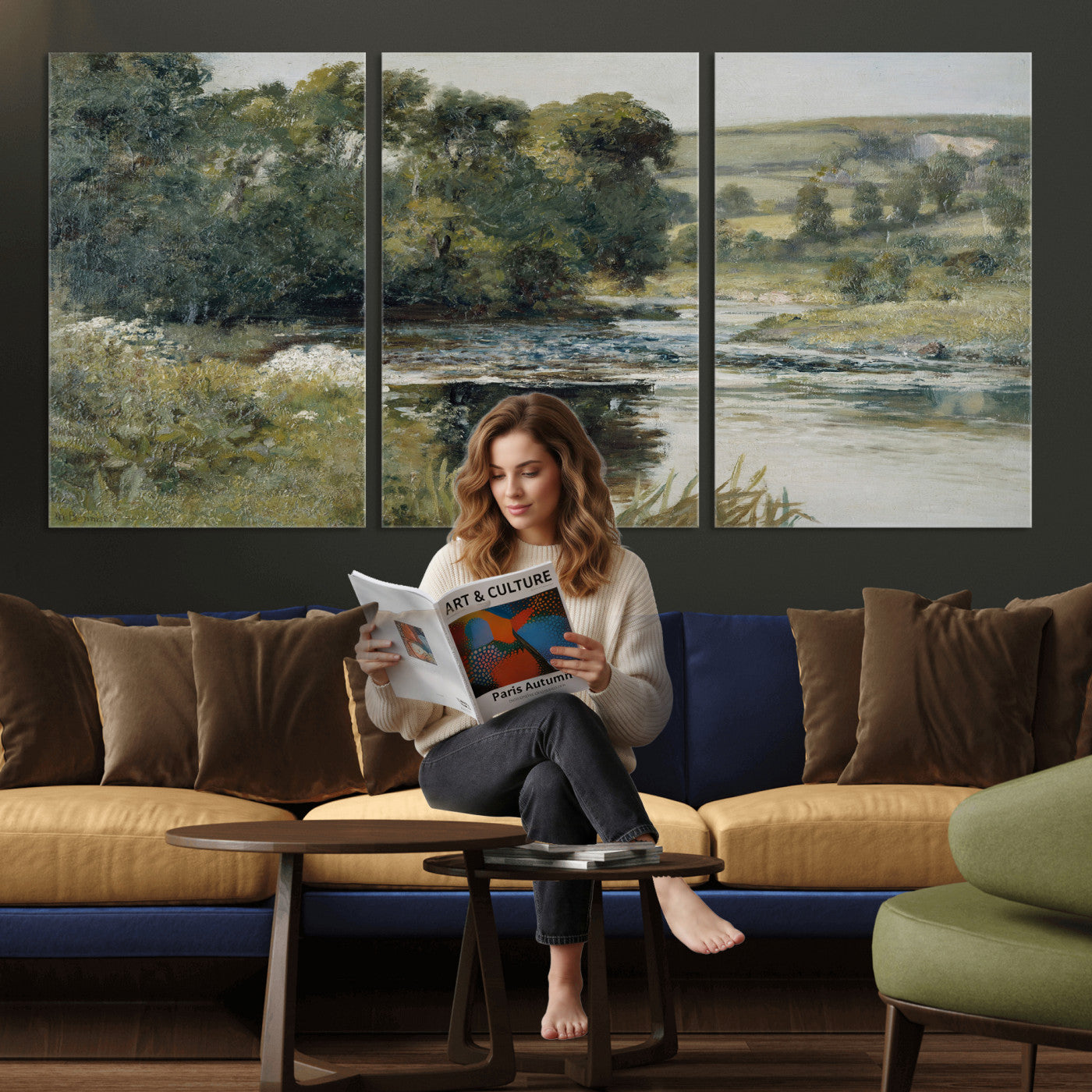 63256010-MGV-CV-36X24 - Edward Mitchell Bannister Streamside Wall Art Canvas Print