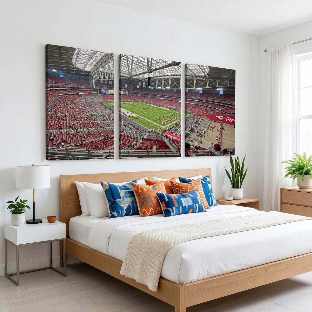 30579717-MGV-CV-36X24 - State Farm Stadium Canvas Wall Art, Arizona Cardinals Football Stadium Print, Glendale NFL Arena Panorama Artwork