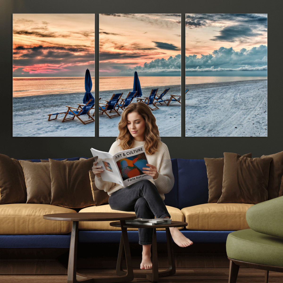 17237006-MGV-CV-36X24 - Serene Gulf Solitude Wall Art Canvas Print
